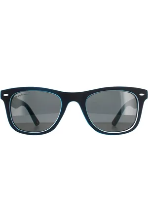 Montana Square Blue Rubbertouch Grey Polarized MP41 Sunglasses - One Size