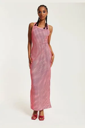 House of Holland Womens Fishnet Maxi Dress - 14