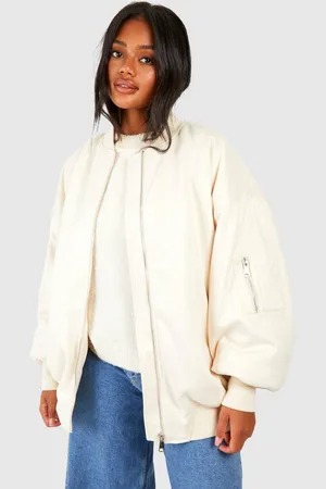 Boohoo Womens Oversized Faux Suede Bomber Jacket - - 14
