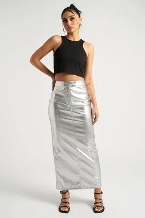 Urban Bliss Womens Maxi PU Skirt - - 8