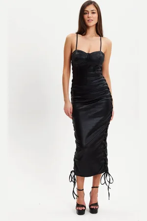 Liquorish Womens Metallic Foil Lycra Eyelet Dress - 8