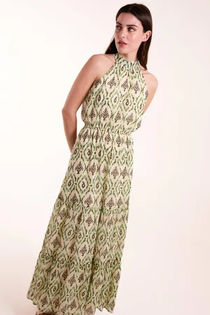 Blue Vanilla Womens Halter Neck Maxi Dress - - 10