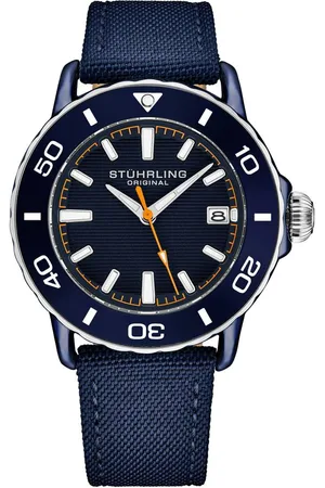 Stuhrling Explorer 4041 Dive Watch 40mm Quartz Satin Twill Nylon Strap - - One Size