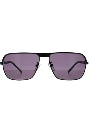 Police Rectangle Semi Matte Grey S8745N Sunglasses - One Size