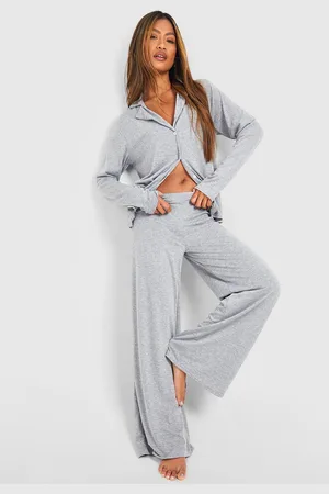 Boohoo Womens Jersey Wide Leg Pyjama Trouser - - 16