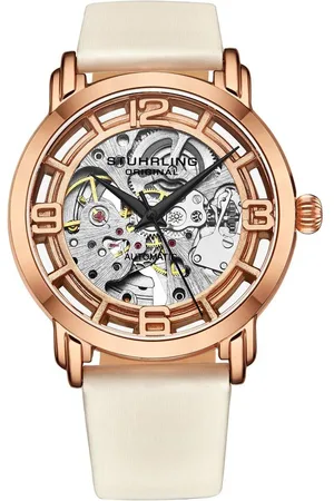Stuhrling Womens Winchester Automatic Skeleton Watch with Satin Twill Strap - - One Size