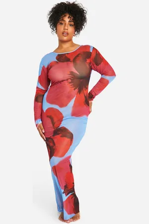 Boohoo Womens Plus Floral Maxi Beach Dress - - 20