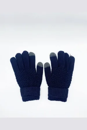 SVNX Textured Touchscreen Knitted Gloves - - One Size