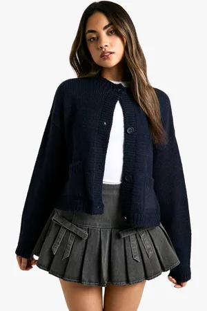 Boohoo Womens Button Through Soft Knit Cardigan - - M
