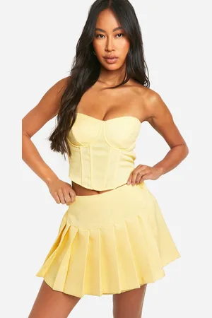 Boohoo Womens Textured Pleated Micro Mini Skirt - - 16