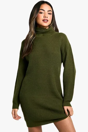 Boohoo Womens Basic Roll Neck Jumper Dress - - S