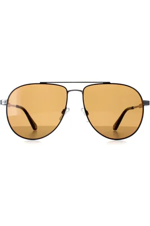Ted Baker Aviator Gunmetal with Painted Rim Brown TB1691 Maeve - One Size