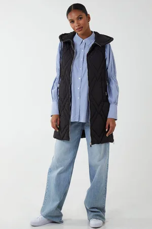 Blue Vanilla Womens Diamond Quilted Gilet - - S