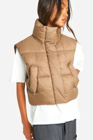 Boohoo Womens Cropped Padded Gilet - - 16