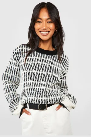 Boohoo Womens Soft Knit Stripe Jumper - - L