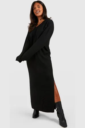 Boohoo Womens Plus Soft Rib Polo Midaxi Dress - - 20