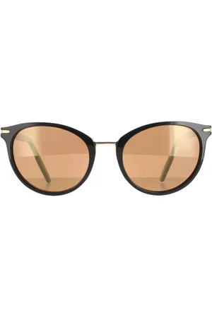 Serengeti Womens Round Shiny Mineral Polarized Drivers Gold Elyna - One Size