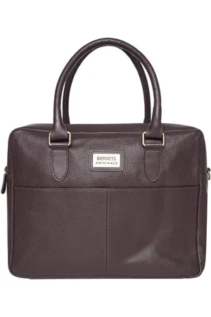 Barneys Originals Real Leather Laptop Bag - One Size