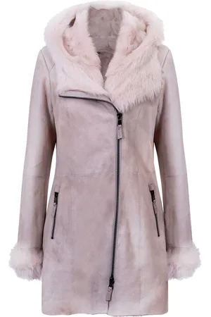 Infinity Womens Suede Merino Sheepskin Coat-Samara - - 22