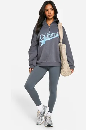 Boohoo Womens Petite California Half Zip Legging Tracksuit - - M