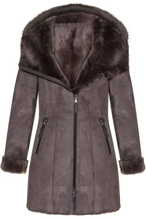 Infinity Womens Merino Sheepskin Hooded Coat-Ryde - - 18