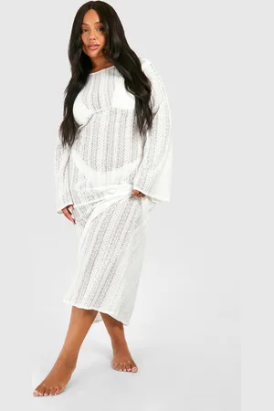 Boohoo Womens Plus Crochet Beach Maxi Dress - - 18