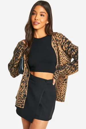 Boohoo Womens Wrap Over Tailored Mini Skirt - - 14