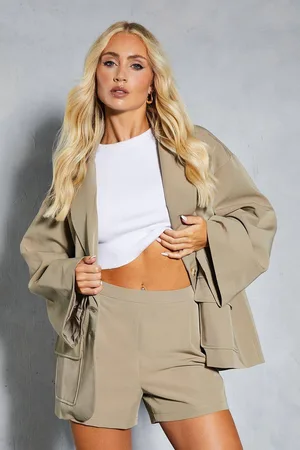 MissPap Womens Tailored Kimono Sleeve Oversized Blazer - - 10