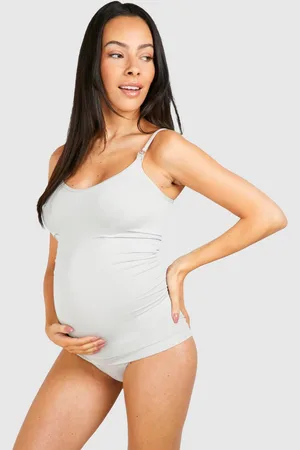 Boohoo Womens Maternity Seamless Nursing Cami And Brief Set - - M