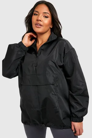 Boohoo Womens Plus Half Zip Shell Jacket - - 24