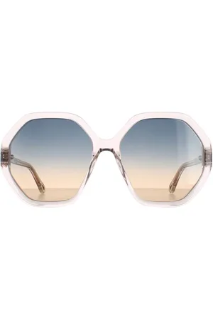 Chloé Womens Round Crystal Blue to Peach Gradient CH0008S Esther - One Size