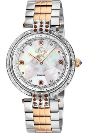 GV2 by Gevril Womens Matera White Mother of Pearl 12810B Dial Swiss Quartz Watch - - One Size