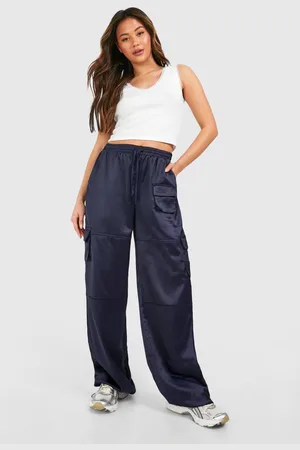Boohoo Womens Satin Cargo Trouser - - 12