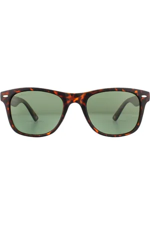 Montana Rectangle Matte Turtle Rubbertouch G15 Green Polarized Sunglasses - One Size