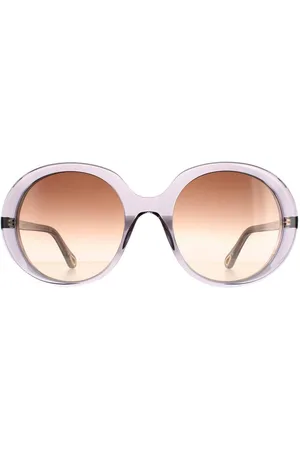 Chloé Womens Oval Transparent Brown Gradient CH0007S - One Size