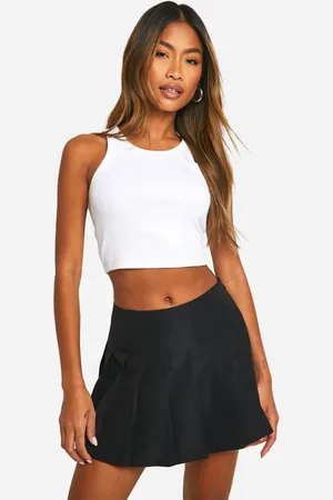 Boohoo Womens Low Rise Pleated Micro Mini Skirt - - 16