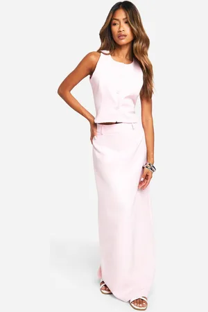 Boohoo Womens Split Back Column Tailored Maxi Skirt - - 10