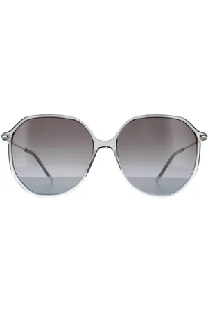 HUGO BOSS Womens Round Shaded Crystal Dark Gradient 90041091 - One Size