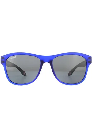 Montana Rectangle with Black Rubbertouch Black Polarized Sunglasses - One Size