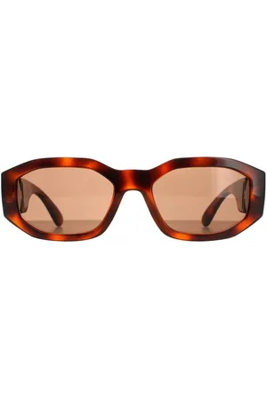 VERSACE Rectangle Havana Dark VE4361 Sunglasses - One Size