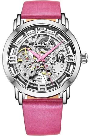 Stuhrling Womens Winchester Automatic Skeleton Watch with Satin Twill Strap - - One Size