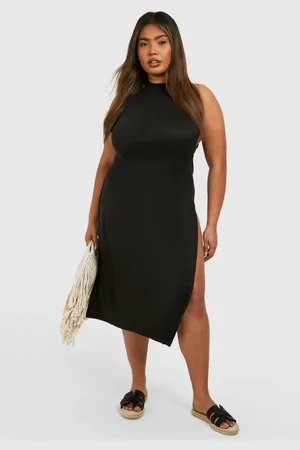 Boohoo Womens Plus Basic Split Beach Dress Cover Up - - 26