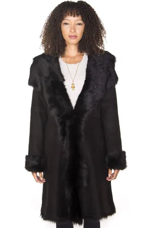 Infinity Womens Toscana Sheepskin Suede Trench Coat-Rochester - - 18