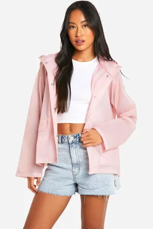 Boohoo Womens Hooded Festival Mac - - 14