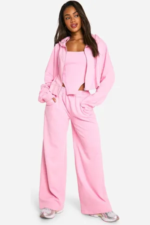 Boohoo Womens Corset Top 3 Piece Boxy Crop Hooded Tracksuit - - XL