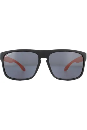 Montana Rectangle with Orange Rubbertouch Polarized Sunglasses - One Size