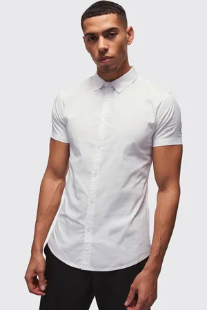 Boohoo Stretch Fit Short Sleeve Shirt - - M