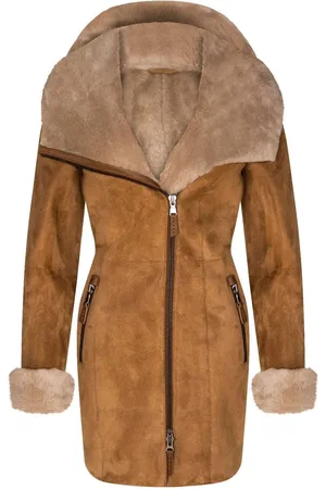 Infinity Womens Merino Sheepskin Hooded Coat-Ryde - - 18