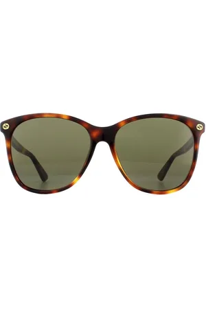 Gucci Womens Round Havana Sunglasses - One Size