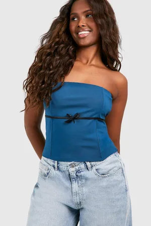 Boohoo Womens Bengaline Bow Waist Corset - - 16